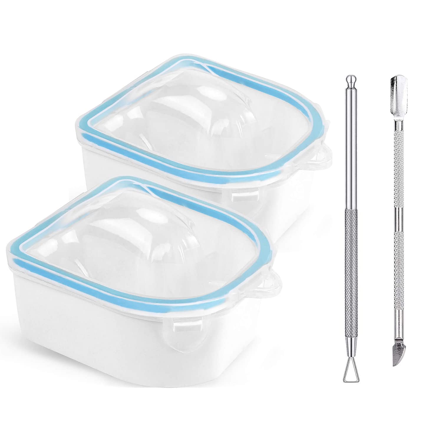 230816065912854_1 2Pcs Nail Soaking Bowl, Double Layer Manicure Bowls, Upgrade Thicken Acetone Soaking Bowls, Soak off Gel Polish Remover Bowl for Acrylic Nails - Image 1